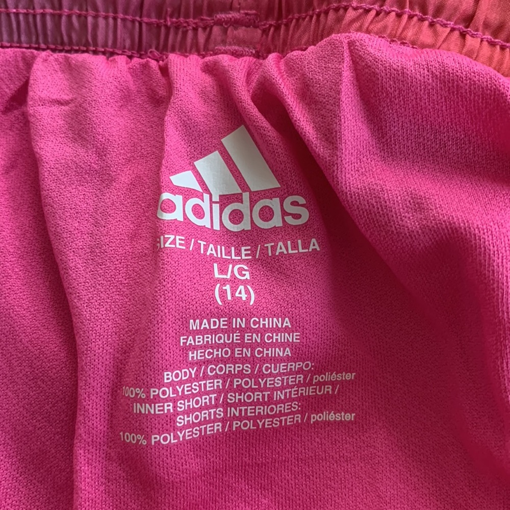 Adidas Girls Elastic Waistband Ombré Shorts - Picture 5 of 13